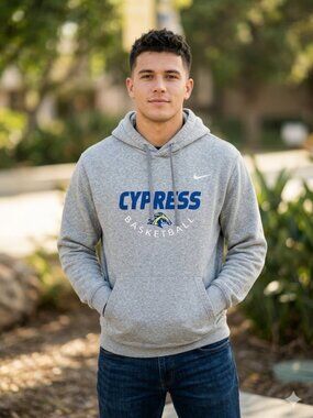 Nike Cypress College Basketball Pullover Hoodie Grey Large
